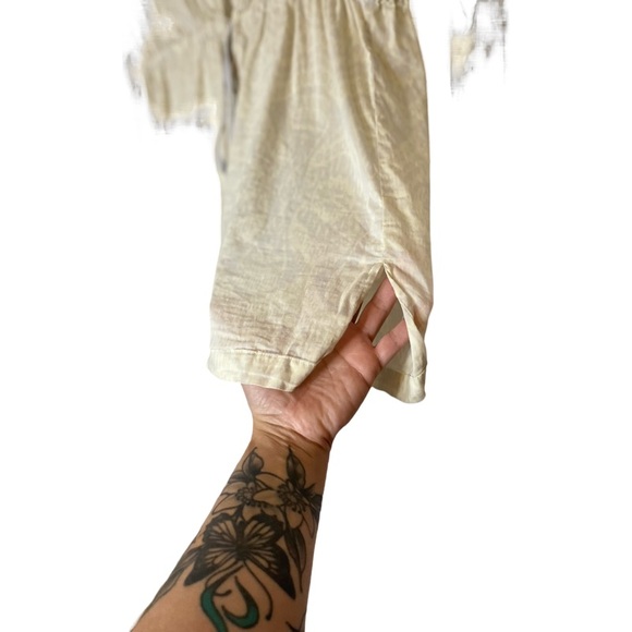 Athleta Tan and White Embellished Tunic with Tie Front - Picture 5 of 8